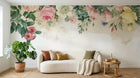 Design ZX0311 — Papier peint Roses pivoines anemones papillons vintage — Novomur