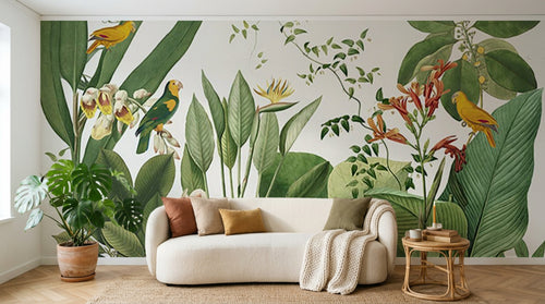 Design ZX0472 — Papier peint Palmier Tropical & Jungle Dense — Novomur
