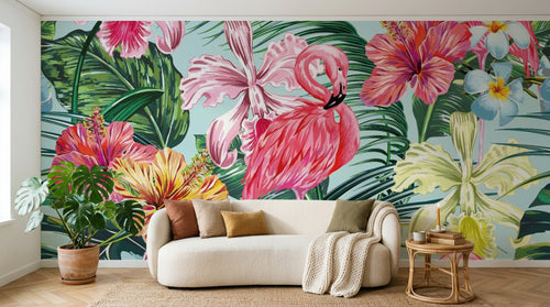 Design ZX0534 — Papier peint Palmier Tropical & Jungle Dense — Novomur