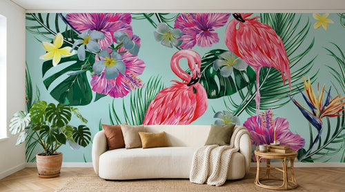 Design ZX0769 — Papier peint Palmier Tropical & Jungle Dense — Novomur