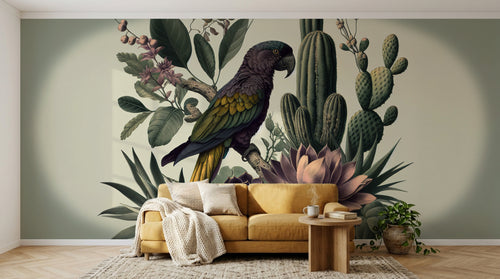 Design A0011 — Papier peint Paysage Désert et Cactus — Novomur