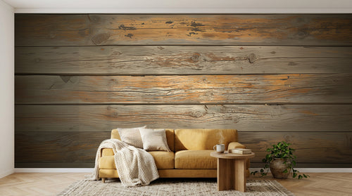 Design A0138 — Papier peint Bois Rustique Brun - Collection 2 — Novomur