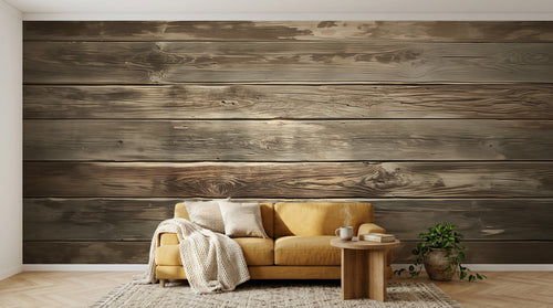 Design A0425 — Papier peint Bois Rustique Brun - Collection 1 — Novomur