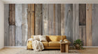 Design A0550 — Papier peint Bois Rustique Brun - Collection 1 — Novomur