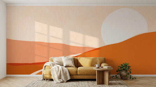 Design F0777 — Papier peint Paysage Désert et Cactus — Novomur