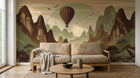 Design A0055 — Papier peint Paysage Montagne Minimaliste - Collection 2 — Novomur
