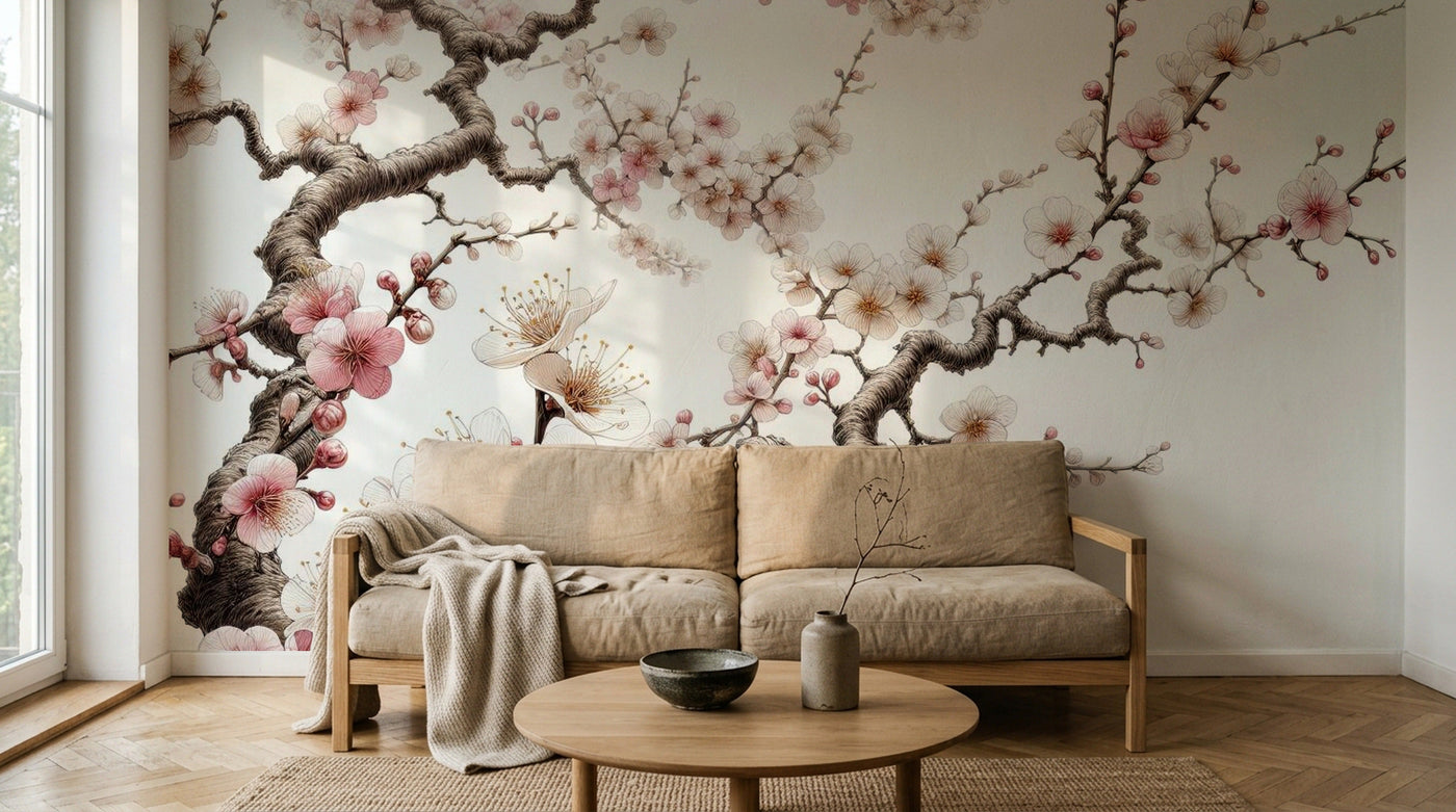 Papier peint Cerisier - Sur mesure - Design A0488