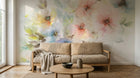 Design ZX0340 — Papier peint Bouquet floral multicolore lumineux — Novomur