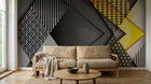 Design ZX0487 — Papier peint Art Abstrait Bauhaus Beige - Collection 1 — Novomur