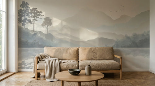 Design A0085 — Papier peint Paysage Montagne Réaliste — Novomur