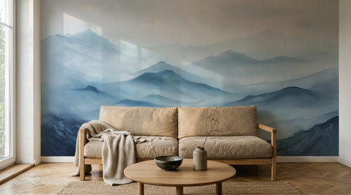 Design A0120 — Papier peint Paysage Montagne Réaliste — Novomur