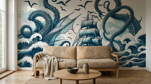 Design A0123 — Papier peint Mont Fuji et Hokusai — Novomur