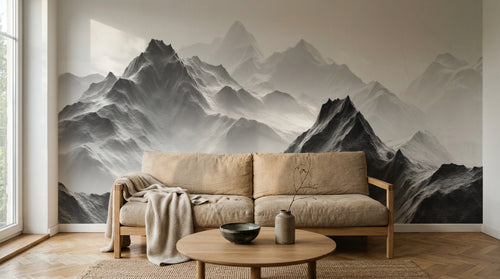 Design A0160 — Papier peint Paysage Montagne Réaliste — Novomur