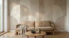 Design A0200 — Papier peint Art Abstrait Bauhaus Beige - Collection 1 — Novomur