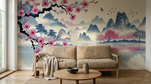 Design A0320 — Papier peint Cerisier en Fleurs — Novomur