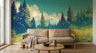 Design A0446 — Papier peint Forêt Pins et Sapins - Collection 2 — Novomur