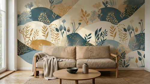 Design A0522 — Papier peint Paysage Montagne Minimaliste - Collection 1 — Novomur
