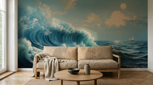 Design A0640 — Papier peint Mont Fuji et Hokusai — Novomur
