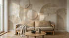 Design A0895 — Papier peint Art Abstrait Bauhaus Beige - Collection 1 — Novomur