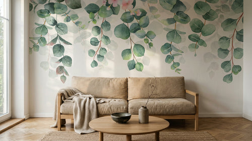 Design C0828 — Papier peint Eucalyptus Botanique Sauge — Novomur