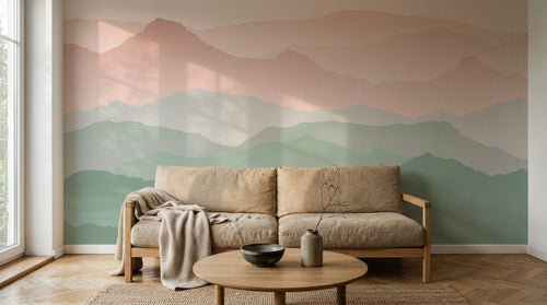 Design D0438 — Papier peint Paysage Montagne Minimaliste - Collection 1 — Novomur