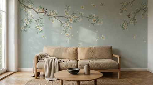 Design E0277 — Papier peint Cerisier en Fleurs — Novomur