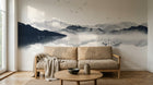 Design E0353 — Papier peint Asie Encre Noire Montagne — Novomur