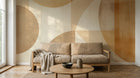 Design F0675 — Papier peint Art Abstrait Bauhaus Beige - Collection 2 — Novomur