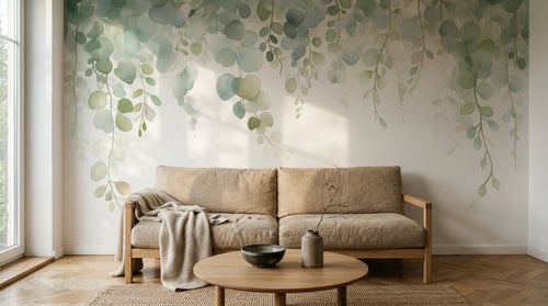 Design F0714 — Papier peint Eucalyptus Botanique Sauge — Novomur
