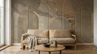 Design F0738 — Papier peint Art Abstrait Bauhaus Beige - Collection 1 — Novomur