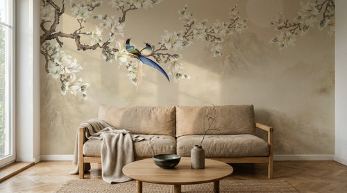 Design SD0103 — Papier peint Magnolia & Oiseaux — Novomur