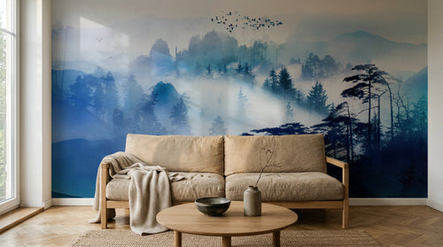 Design SD0214 — Papier peint Paysage Montagne Réaliste — Novomur