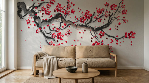 Design SD0811 — Papier peint Cerisier en Fleurs — Novomur