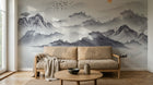 Design SK0087 — Papier peint Asie Encre Noire Montagne — Novomur