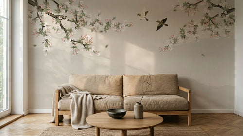 Design SK0111 — Papier peint Cerisier en Fleurs — Novomur