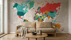 Design SK0450 — Papier peint Carte du Monde — Novomur