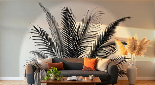 Design A0020 — Papier peint Palmier Tropical Vert - Collection 4 — Novomur