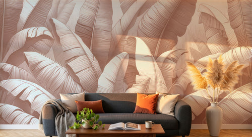 Design A0033 — Papier peint Palmier Tropical Vert - Collection 2 — Novomur