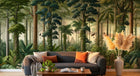 Design A0054 — Papier peint Jungle Tropicale Dense Aquarelle — Novomur