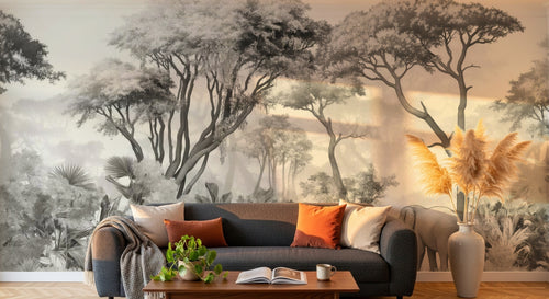 Design A0056 — Papier peint Safari Savane Aquarelle - Collection 2 — Novomur