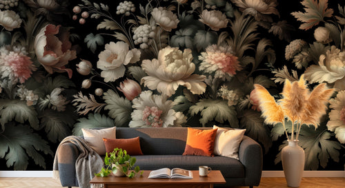 Design A0107 — Papier peint Floral Vintage Baroque — Novomur