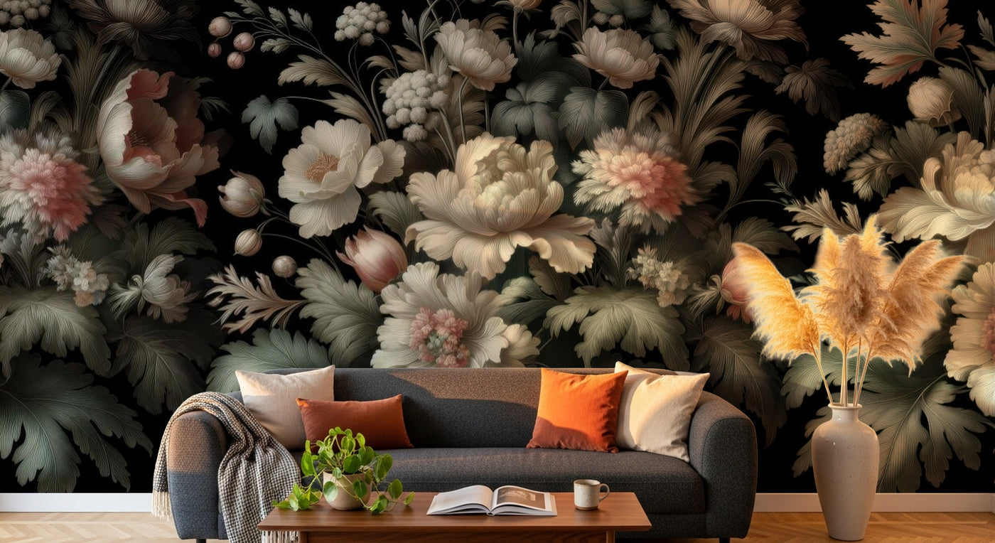 Papier peint Damasse Classique - 8 designs exclusifs - Design A0107