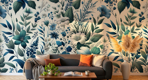 Design A0114 — Papier peint Coquelicots et Fleurs Sauvages — Novomur