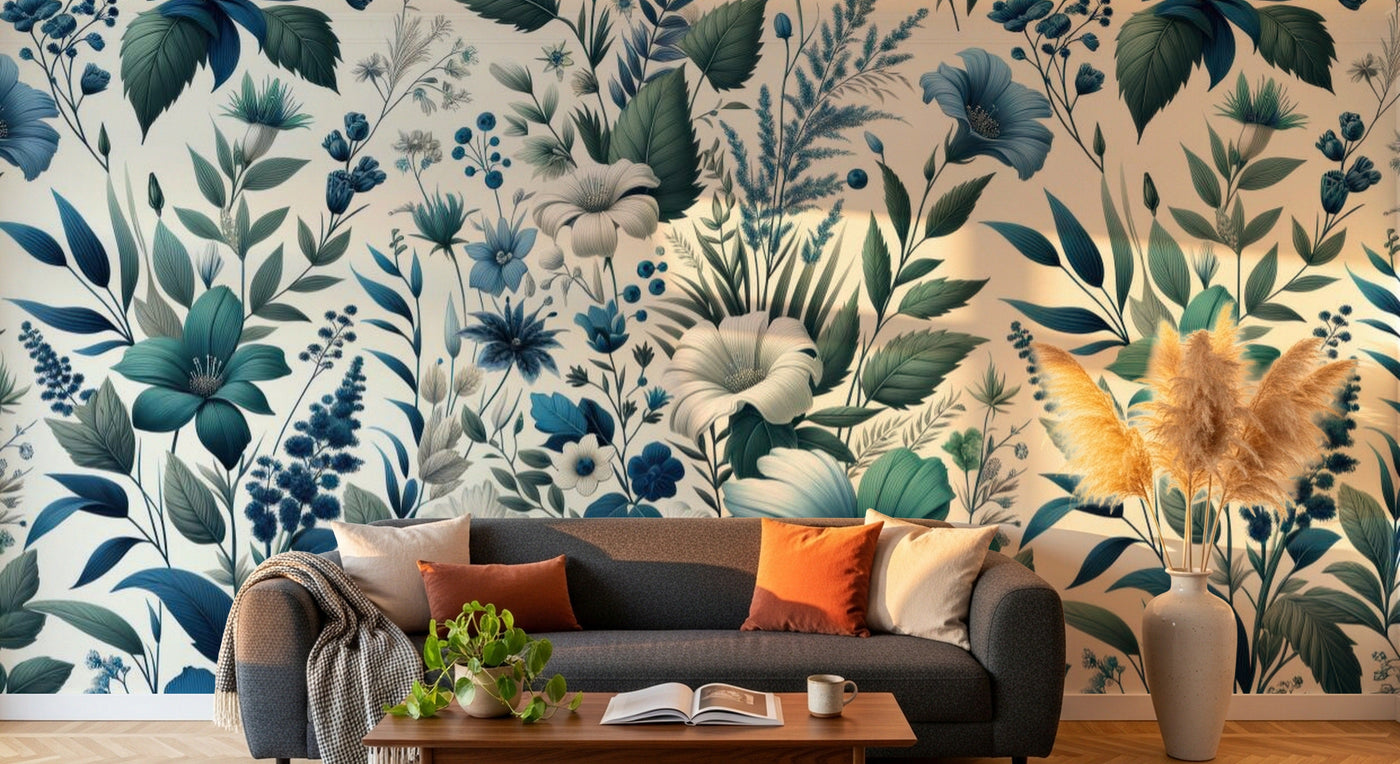 Papier peint Liberty Floral - Sur mesure - Design A0114