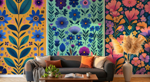 Design A0116 — Papier peint Floral Vintage Baroque — Novomur