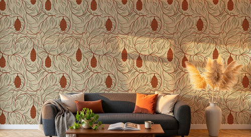 Design A0246 — Papier peint Floral Vintage Baroque — motif standard — Novomur