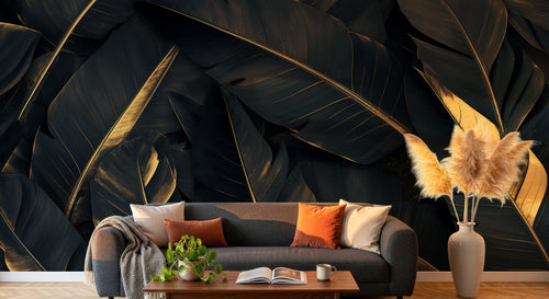Design A0267 — Papier peint Palmier Tropical Vert - Collection 1 — Novomur