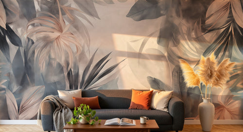 Design A0271 — Papier peint Palmier Tropical Vert - Collection 4 — Novomur