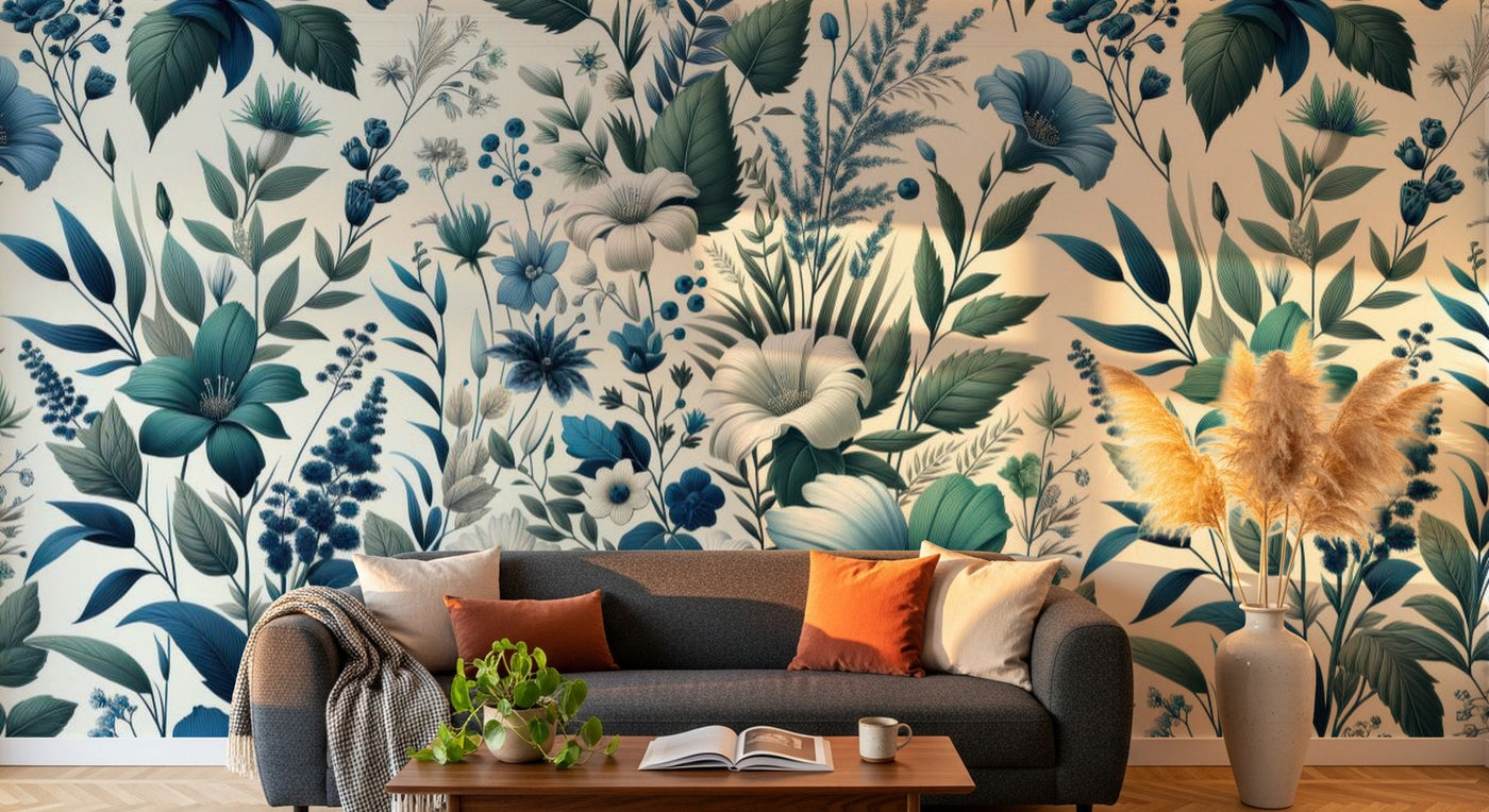 Papier peint Liberty Floral - Sur mesure - Design A0569