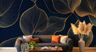Design A0614 — Papier peint Art Déco Éventails et Or - Collection 1 — Novomur